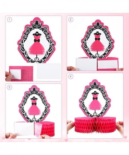 9 Pcs Paris Party Decorations Honeycomb Centerpieces Pink Table Topper 3D Double Side Romantic Girl Eiffel Tower Birthday Sup...