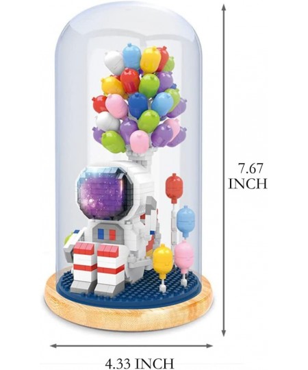 Uvini Building Blocks Astronaut Model with Light STEM Building Toy Micro Blocks for Adults or Teens Gifts Balloons Spaceman M...