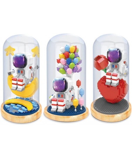 Uvini Building Blocks Astronaut Model with Light STEM Building Toy Micro Blocks for Adults or Teens Gifts Balloons Spaceman M...