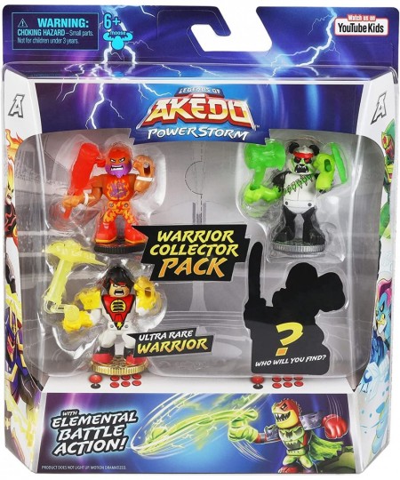 Legends of Powerstorm Warrior Collector Pack 4 Mini Battling Action Figures Including 1 Ultra Rare Warrior and 1 Mystery Warr...