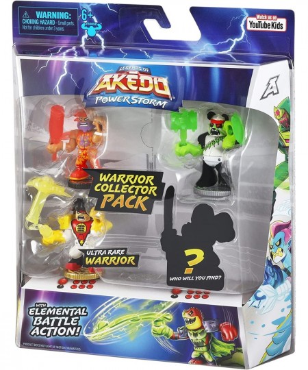 Legends of Powerstorm Warrior Collector Pack 4 Mini Battling Action Figures Including 1 Ultra Rare Warrior and 1 Mystery Warr...