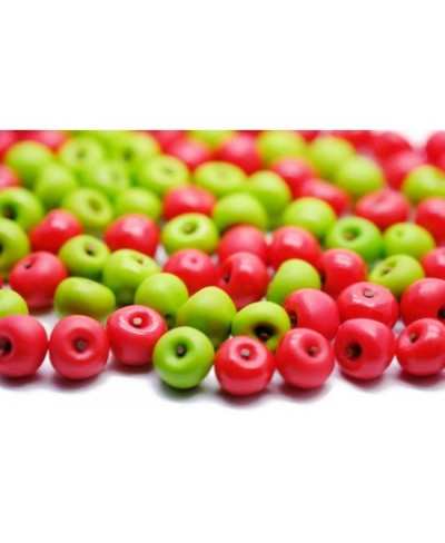 40 Red and Green Apple Dollhouse Miniatures Toys & Food Kitchen by Handmade Size 1.0x1.0 cm $26.94 - Dollhouse Accessories