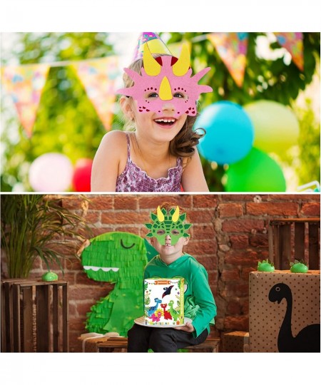 Felt Dinosaur Masks for Kids Party Masks Halloween Face Mask Dinosaur Birthday Party Supplies $21.16 - Kids' Dress-Up Accesso...