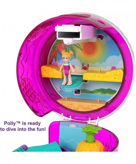 Spin ‘n Surprise Compact Playset Tropical Smoothie Shape Waterpark Theme 3 Floors 25 Surprise Accessories Including Polly & S...