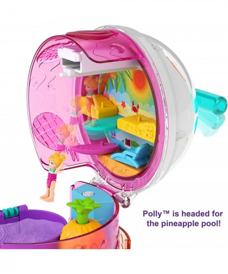 Spin ‘n Surprise Compact Playset Tropical Smoothie Shape Waterpark Theme 3 Floors 25 Surprise Accessories Including Polly & S...