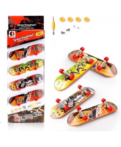 Mini Skateboards for Fingers - Finger Skate Boards Sport Training Props with Ball Bearings - 4pcs Finger Toys Gifts for Kids(...