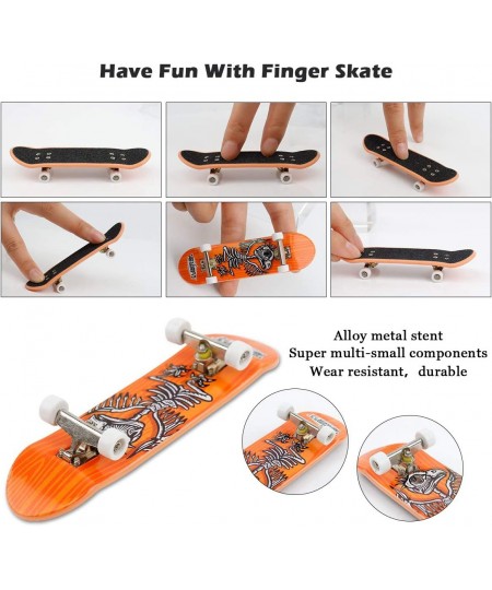 Mini Skateboards for Fingers - Finger Skate Boards Sport Training Props with Ball Bearings - 4pcs Finger Toys Gifts for Kids(...