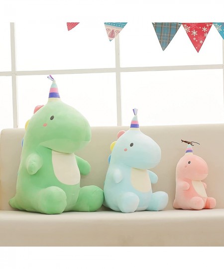 Dinosaur Plush Toy Soft Stuffed Animal Dino Plushies Doll Cute Birthday Gifts for Kids Girls Boys (Hat Pink Dino 11.8 inches)...