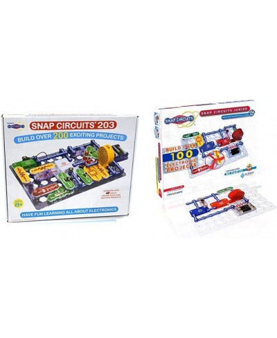 203 Electronics Exploration Kit | Over 200 STEM Projects | 4-Color Project Manual | 42 Snap Modules | Unlimited Fun & Elenco ...