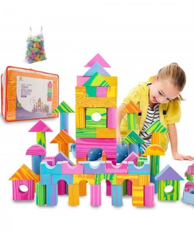 140 Piece Colorful Soft EVA Foam Building Blocks Set Waterproof Play Toy for Children Babies Toddlers & Kids Gift for Boys & ...