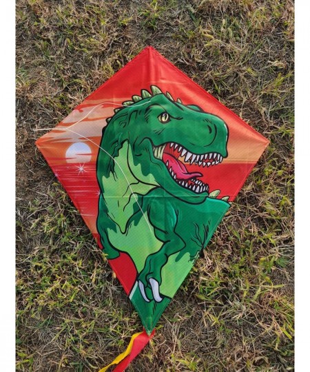 Diamond Kite [2 Pack]Dinasour+Unicorn Eddy Kite beginners Kite for Children Wonderful Beginner Kite for 3 years up 60x70cm wi...