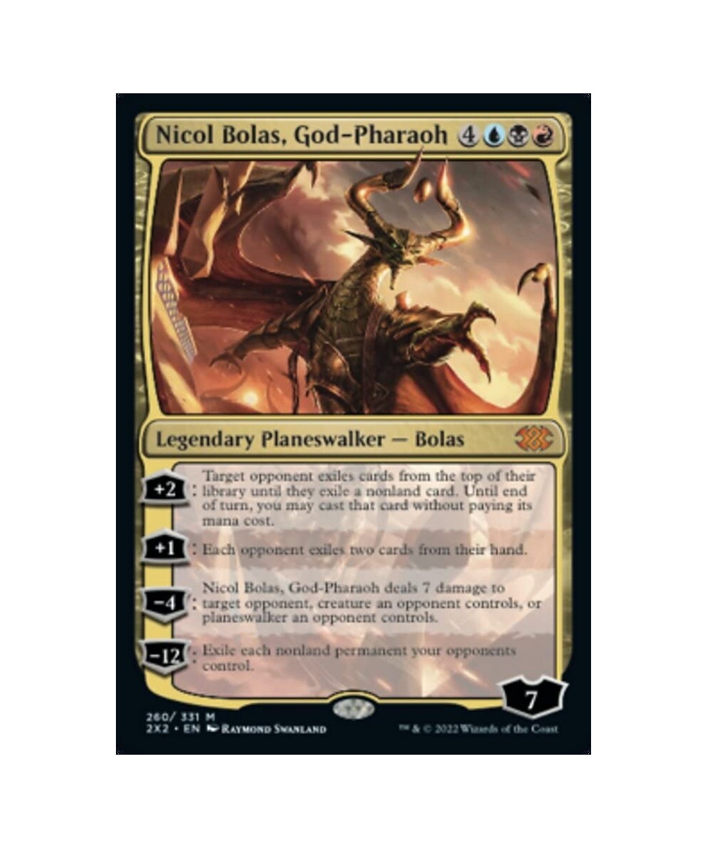 Magic: the Gathering - Nicol Bolas God-Pharaoh (260) - Double Masters 2022 $16.80 - Trading Cards & Accessories