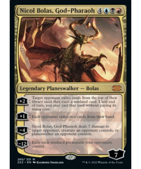 Magic: the Gathering - Nicol Bolas God-Pharaoh (260) - Double Masters 2022 $16.80 - Trading Cards & Accessories