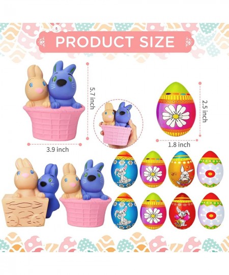 10 Pcs Easter Toys Easter Egg Hunt Basket Stuffer Fillers for Adults Stress Relief Anxiety Toy Includes 8 Pcs Easter Egg Stre...