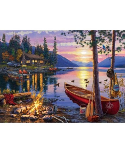 Darrell Bush - Canoe Lake - 1000 Piece Jigsaw Puzzle $19.46 - Jigsaw Puzzles