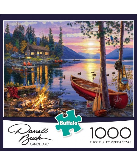 Darrell Bush - Canoe Lake - 1000 Piece Jigsaw Puzzle $19.46 - Jigsaw Puzzles