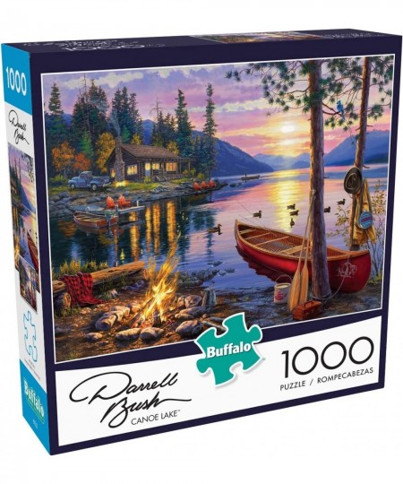 Darrell Bush - Canoe Lake - 1000 Piece Jigsaw Puzzle $19.46 - Jigsaw Puzzles