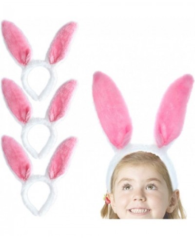 4 Pcs Plush Easter Bunny Ear Headband Easter Bunny Ears Hairbands Easter Rabbit Headband Fuzzy Rabbit Ears Headband for Party...