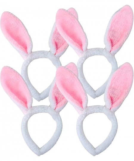 4 Pcs Plush Easter Bunny Ear Headband Easter Bunny Ears Hairbands Easter Rabbit Headband Fuzzy Rabbit Ears Headband for Party...