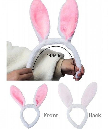 4 Pcs Plush Easter Bunny Ear Headband Easter Bunny Ears Hairbands Easter Rabbit Headband Fuzzy Rabbit Ears Headband for Party...