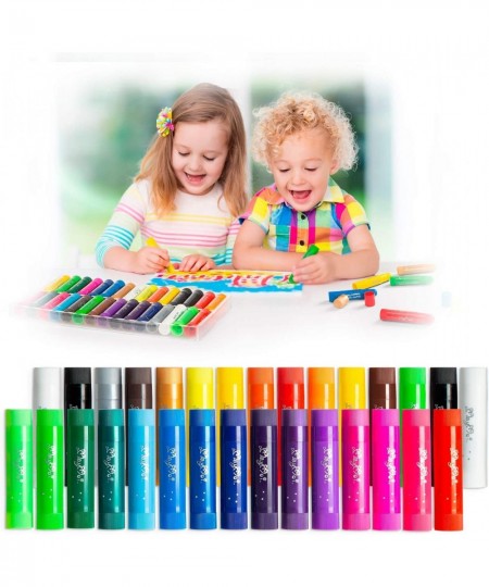 Tempera Paint Sticks 30 Bright Colors Solid Tempera Paint Sticks Quick Drying Easy to Color and Washable Paint Crayons for Ki...