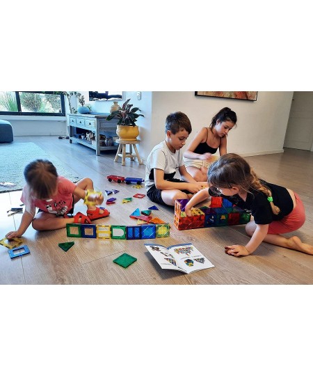 Magnetic Tiles Toy for 3 4 5 6 Year Old Boys Girls Kids & Toddlers Magnetic Blocks Building Set Magnetic Tiles for Kids STEM ...