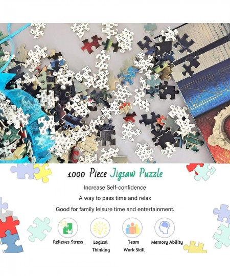 Jigsaw Puzzles 1000 Pieces for Adults Book City Fantasy Challenging Puzzle Difficult Puzzles Large Puzzle Game Toys Gift 20 x...