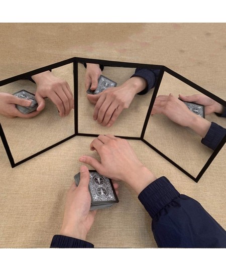 3-Way Mirror by Sean Yang Practicing Mirror for Card Magic Gimmick Illusions Magic Tricks Accessories Stage Professional Magi...