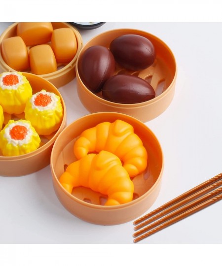 84 Pieces Play Food Sets for Kids Kitchen Miniature Food Toys for Boys and Girls Plastic Mini Chinese Cooking Games Education...