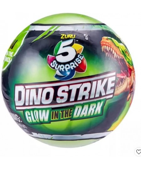 Zuru 5 Surprise Dino Strike Glow in The Dark Mystery Set - Surprise Mini Dinosaur Mystery Bundle with Jurassic Park Stickers ...