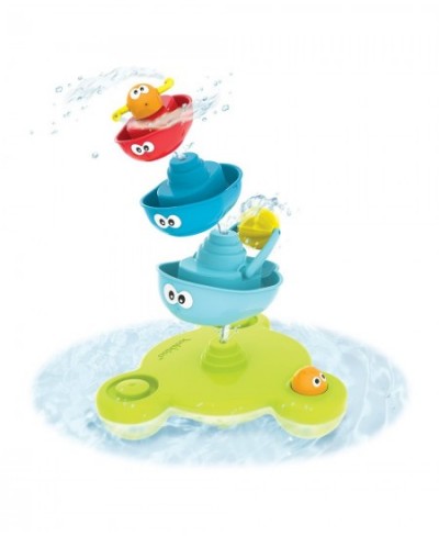 Baby Bath Toy (7 Piece Set) - Stack N' Spray Bathtub Fountain - Magical Spray Fountain for Bathtime Fun $57.38 - Bathtub Toys