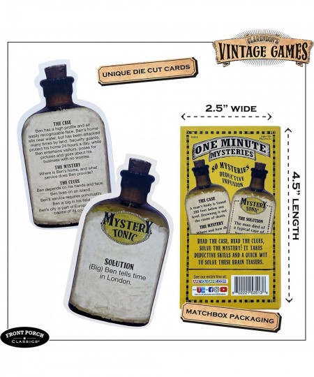 Claredon's Mystery Tonic Vintage One Minute Mystery Card Game for 2 or More Players Ages 10 and Up $17.85 - Card Games