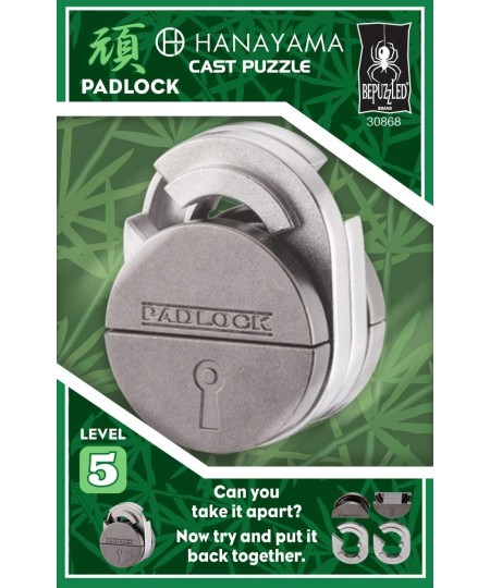 Padlock Hanayama Cast Metal Brain Teaser Puzzle (Level 5) Puzzles For Kids & Adults Ages 12 & Up Green $16.49 - Brain Teaser ...