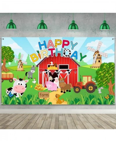 Farm Birthday Party Supplies Farm Animal Birthday Party Backdrop Happy Birthday Photo Background Large Farm Photography Backd...