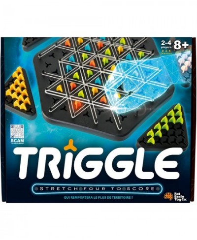 Triggle - Stretch Four to Score [Fun Family Brainteaser Strategy Game for Kids Teens & Adults] Rubber Band Triangle Game $46....