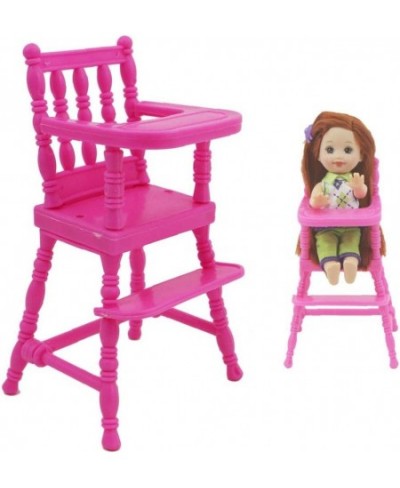 1 Set Pink Assembly High Chair Nursery Furniture Dinner Toys Dollhouse Accessories for Sister 1:12 Toy $14.21 - Dollhouse Acc...