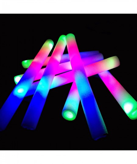 Glow Sticks Bulk-36 Pcs Glow in The Dark Party Supplies LED Foam Sticks with 3 Modes Colorful Flashing Light Up Toys for Part...