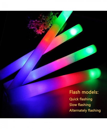 Glow Sticks Bulk-36 Pcs Glow in The Dark Party Supplies LED Foam Sticks with 3 Modes Colorful Flashing Light Up Toys for Part...