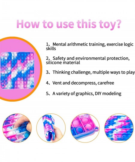 Big Pop Its Fidget Toys 8 Inch Stress Reliever Silicone Pressure Relieving Toy for Kids Autism and Adult Anxiety Squeeze Sens...