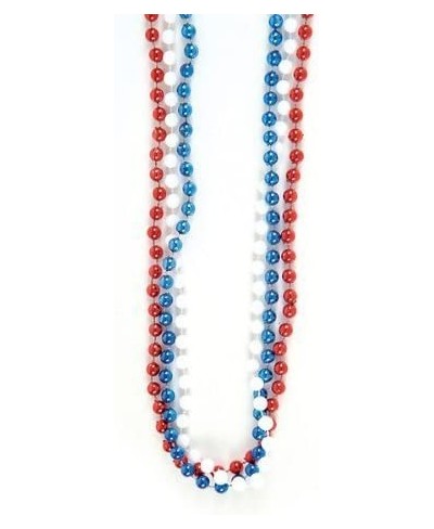 ~ 12 ~ Red White and Blue Bead Necklaces ~ 33" Plastic Beads ~ New ~ 4th of July Patriotic Party Favors $17.48 - Kids' Dress-...