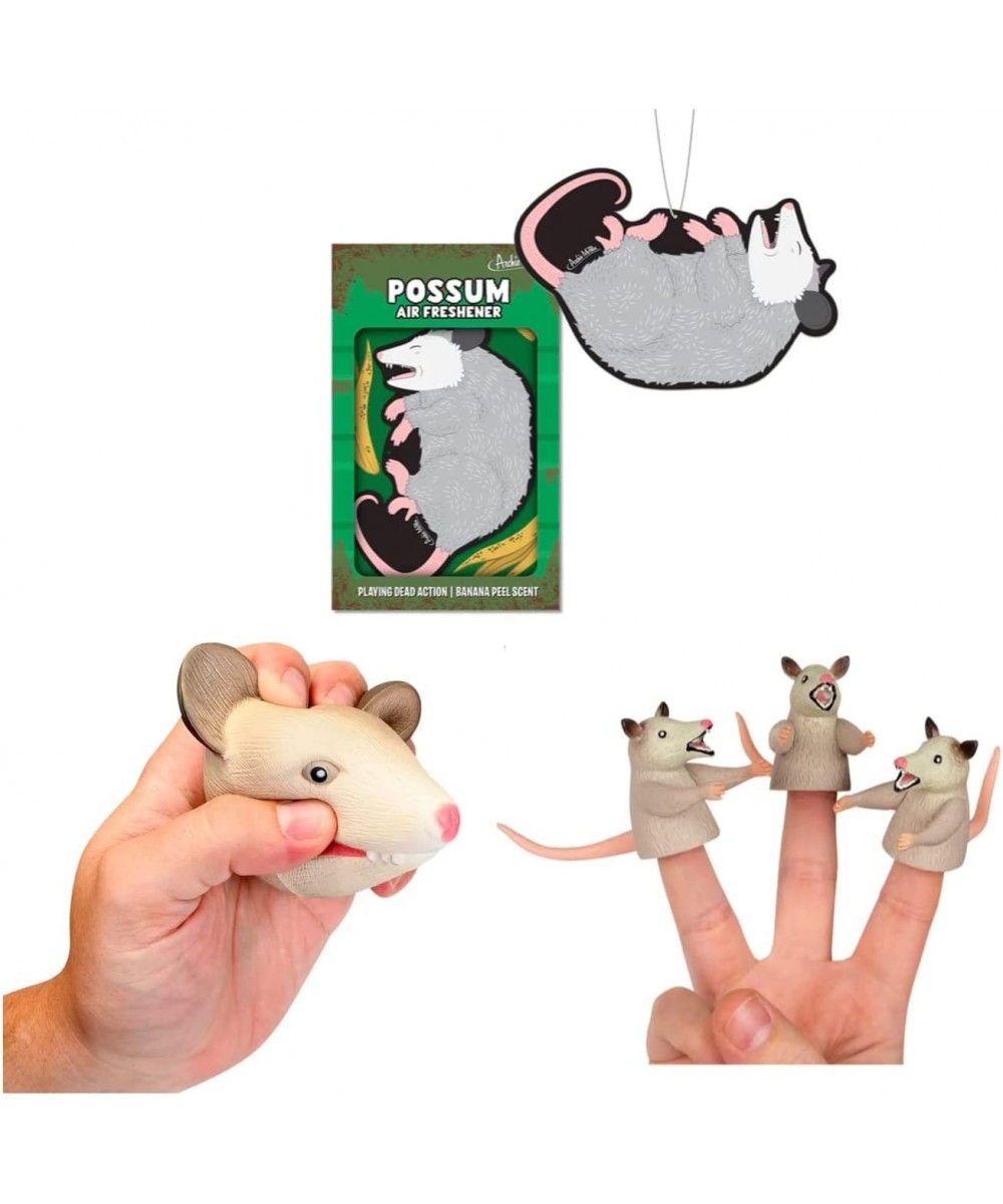 Perplexing Possum Perfection Pack - Air Freshener 3 Finger Puppets and Stress Ball - Set of 5 2 inches $33.71 - Finger Puppets