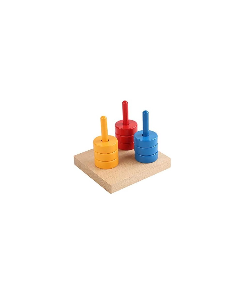 Sorting Stacking Toy for Toddlers Colored Discs on 3 Colored Dowels $42.58 - Early Development & Activity Toys