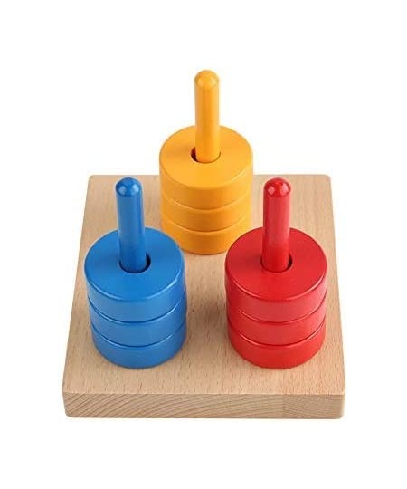 Sorting Stacking Toy for Toddlers Colored Discs on 3 Colored Dowels $42.58 - Early Development & Activity Toys