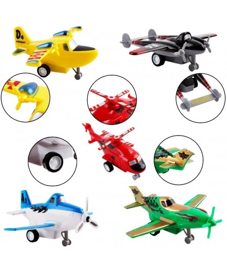 Set of 12 Pull Back Airplanes Vehicle Playset - Variety Pack of Helicopters Stealth Bombers Fighter Jets Aircraft Planes and ...