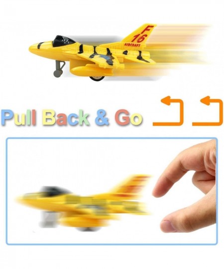 Set of 12 Pull Back Airplanes Vehicle Playset - Variety Pack of Helicopters Stealth Bombers Fighter Jets Aircraft Planes and ...