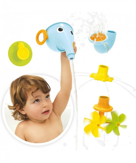 FunEleFun Fill ‘N’ Sprinkle Bath Toy. an Elephant Trunk Funnel Toddlers Play with 3 Interchangeable Trunk Accessories That Sp...