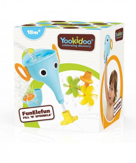 FunEleFun Fill ‘N’ Sprinkle Bath Toy. an Elephant Trunk Funnel Toddlers Play with 3 Interchangeable Trunk Accessories That Sp...