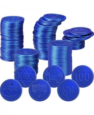 300 Pieces Hanukkah Coins Plastic Coins Hanukkah Gelt Coins Treasure Hunt Coins Toys Hanukkah Activity Party Coins 6 Styles f...