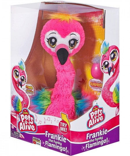 Frankie the Flamingo Pink - 15" Interactive Animal Dancing Plush with 3 Songs Includes Baby Collectible Flamingo Party Plush ...