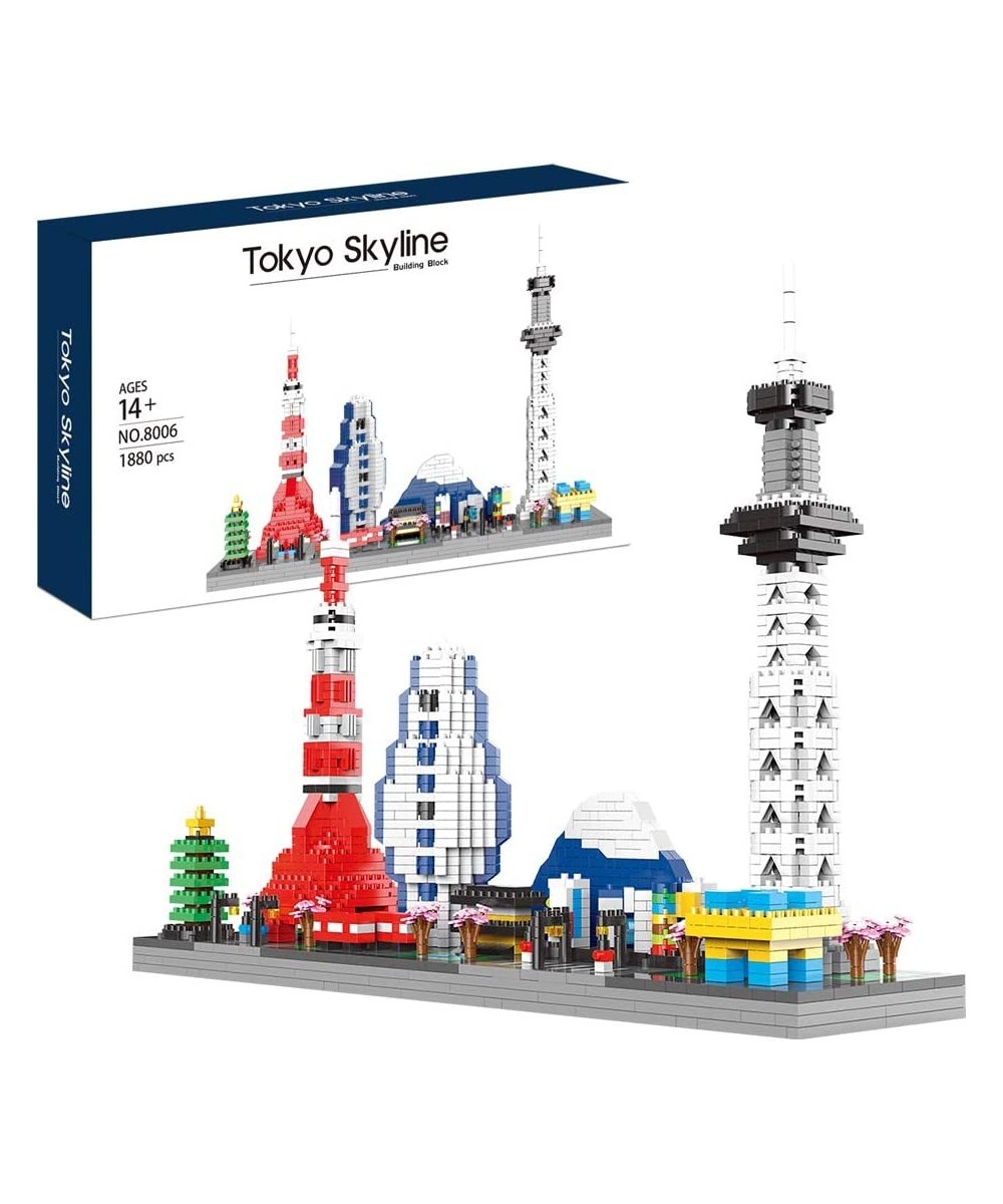 Architecture Model Kits Tokyo Skylines Micro Building Blocks Set and New Gift for Adults Micro Blocks 1880 Pieces （with Color...